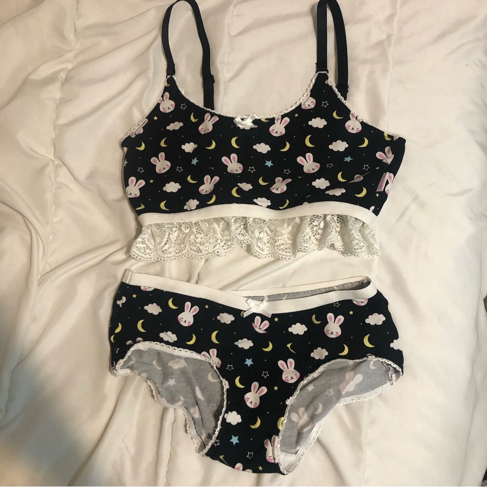 Sold - Littleforbig Lace Trim Sleepwear Cami Top Shorts Lingerie Bralette Loung…